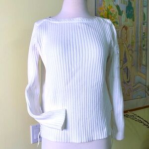 Polo Ralph Lauren white ribbed sweater